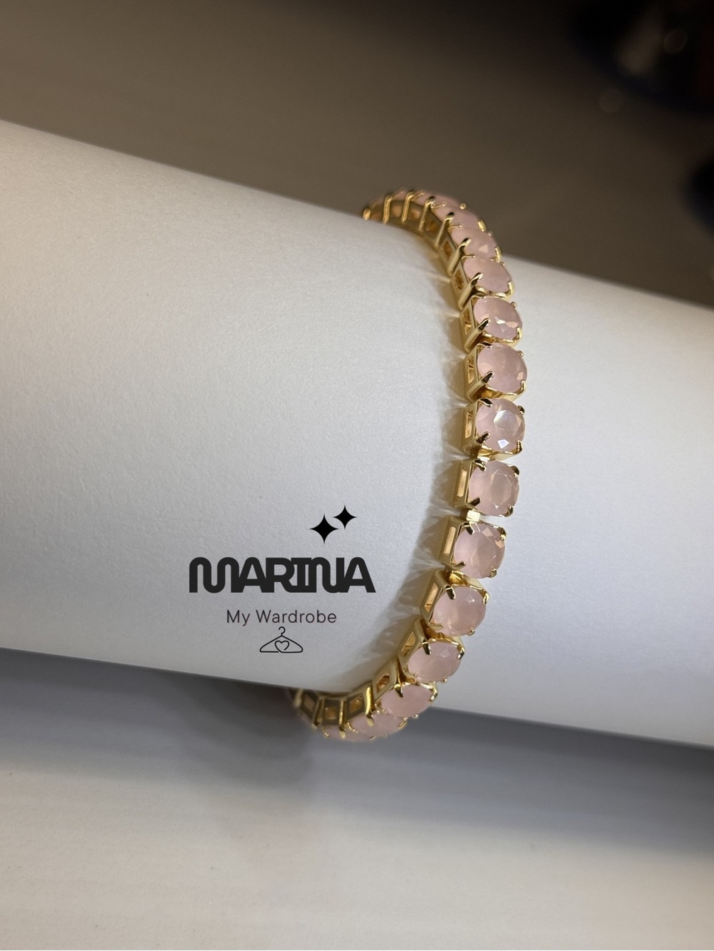 Pink Gold Tennis Bracelet